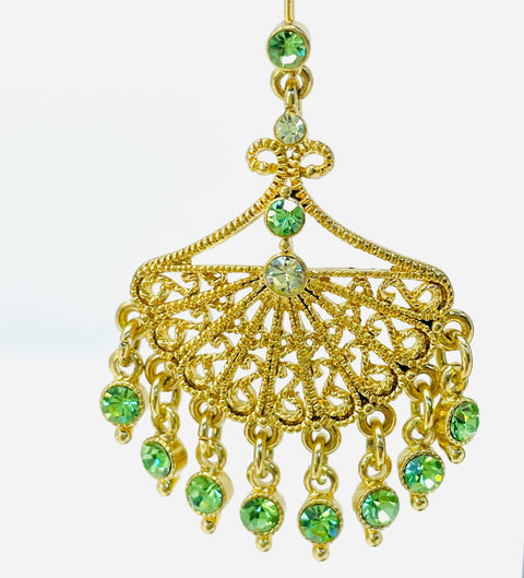 Jewel Drop Fan Earrings